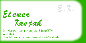 elemer kasjak business card